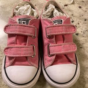 Little Girl’s Size 10 Pink Converse Velcro